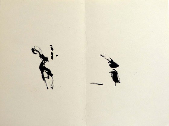 Minimalist  Stains 1, diptych