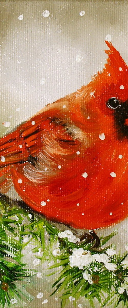 Christmas cardinal by Natalia Shaykina