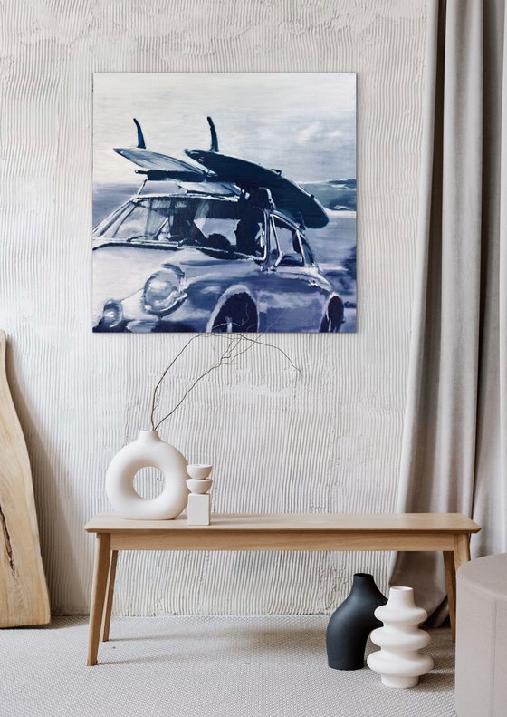 SOUL RIDE 911 OIL ON CANVAS 80x80cm