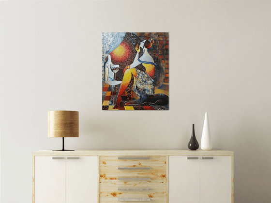 Dream (60x70cm, oil painting, modern art, ready to hang)