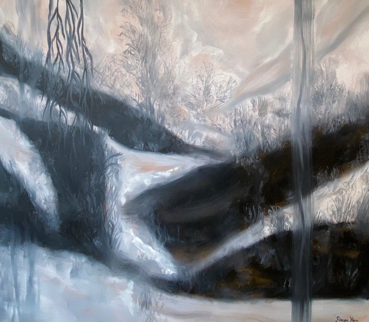 Water Shadows By Deepa Kern, 37 X 33, Artwork For Sale On Artfinder