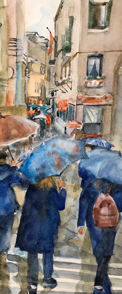 Venice in the Rain by Bronwen Jones