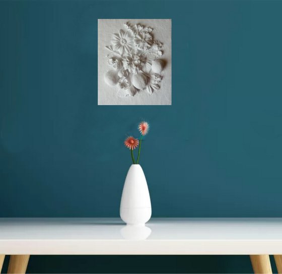 sculptural wall  art "Flowers and fruits"