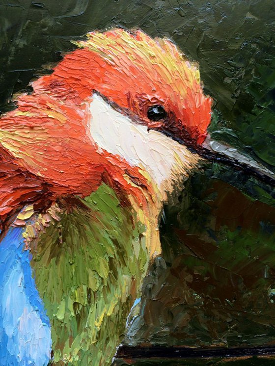 Making heads turn - Original Textured Bird Portrait