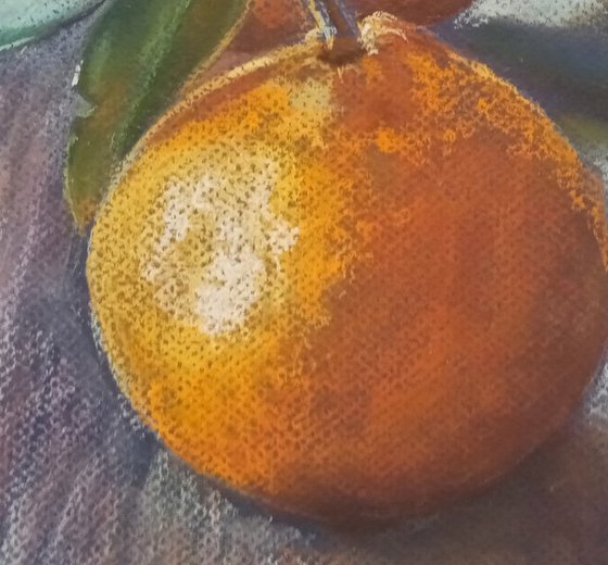 Tangerines with Leaves