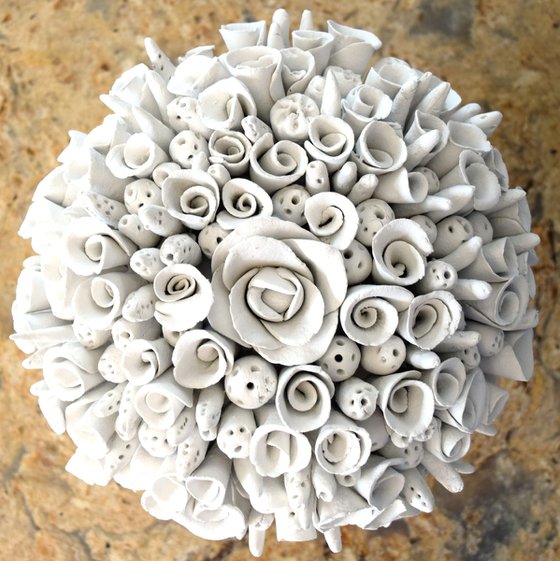 Flowers - Clay Wall Sculpture