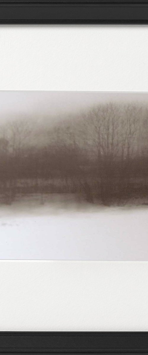 Winter Tree Line on fine Linen framed by Teresa Tanner