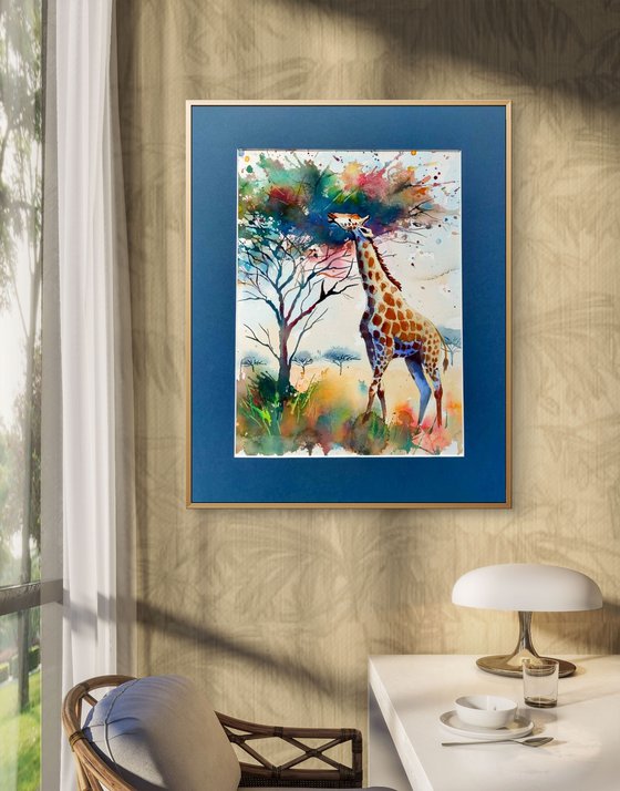 Giraffe in the Savannah