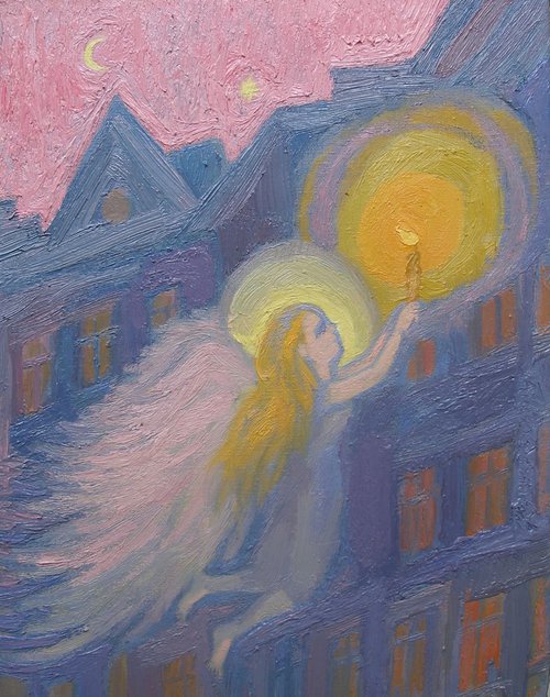 Evening angel by Olena Kamenetska-Ostapchuk
