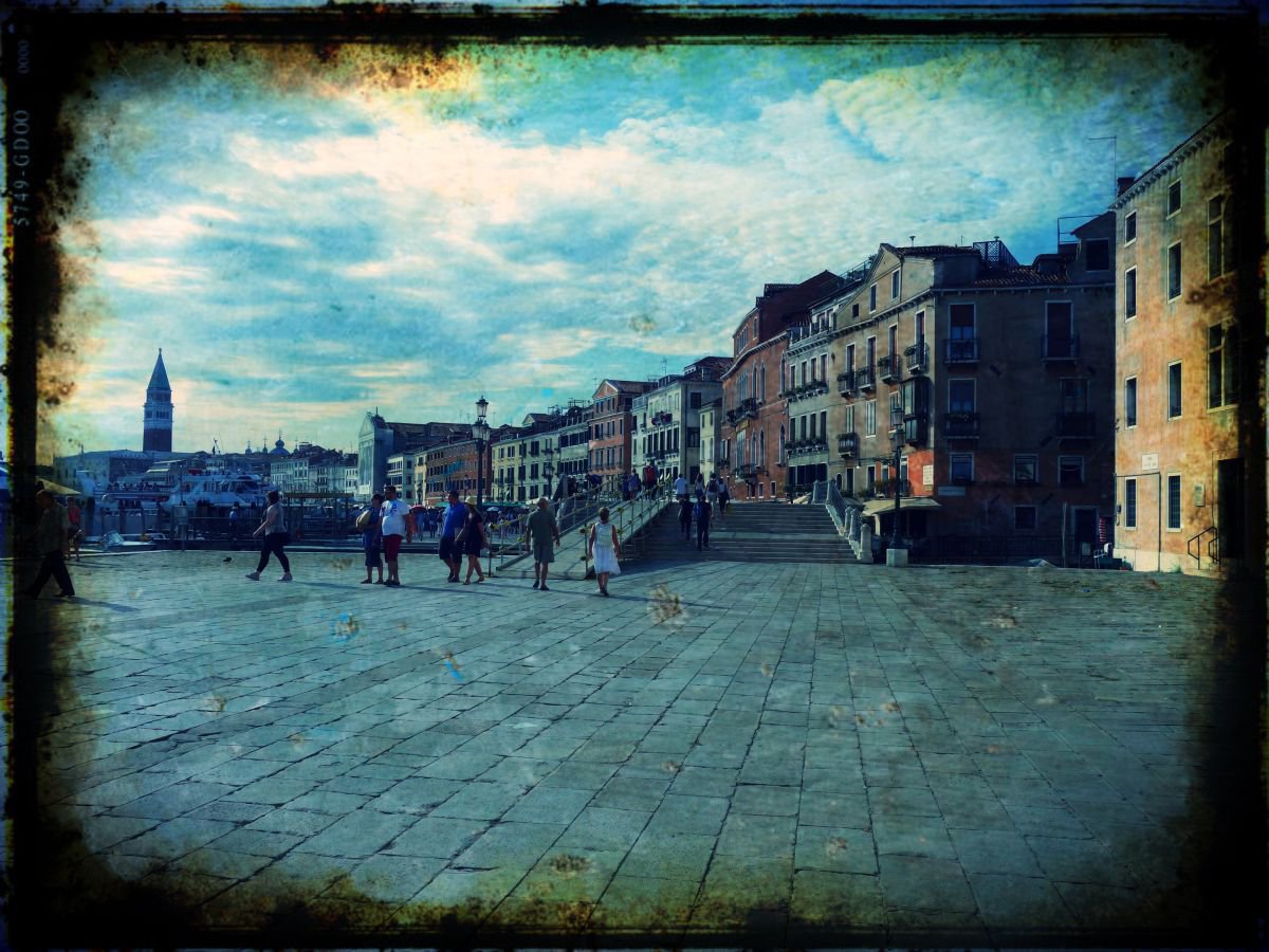 Venice in Italy - 60x80x4cm print on canvas 02496m3 READY to HANG by Kuebler