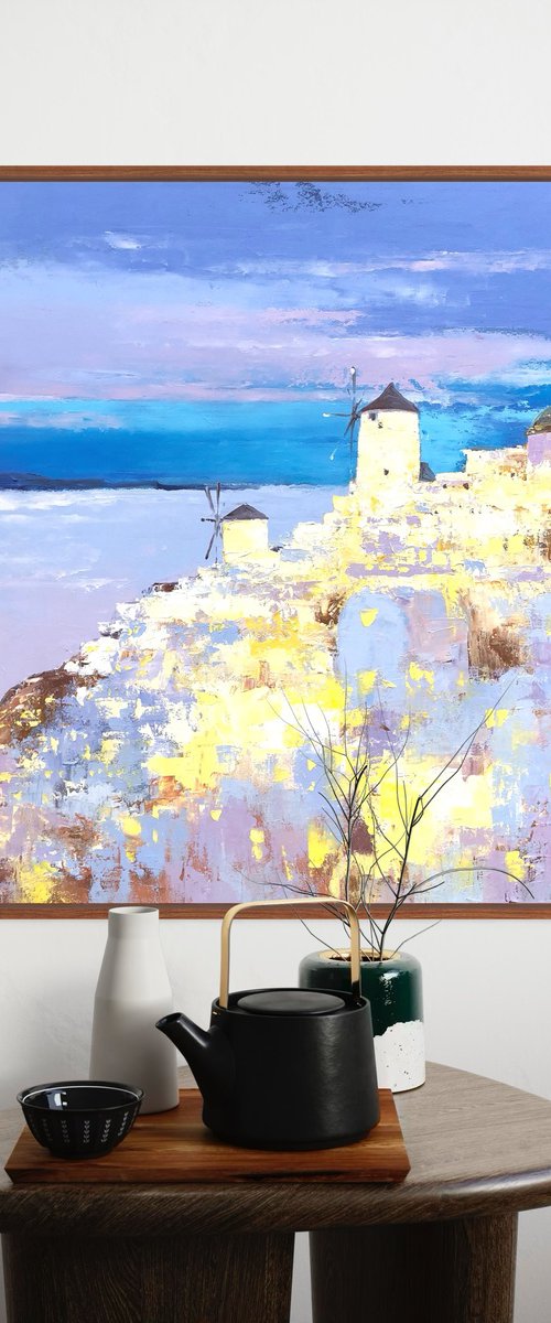 Santorini. Evening by Volodymyr Smoliak