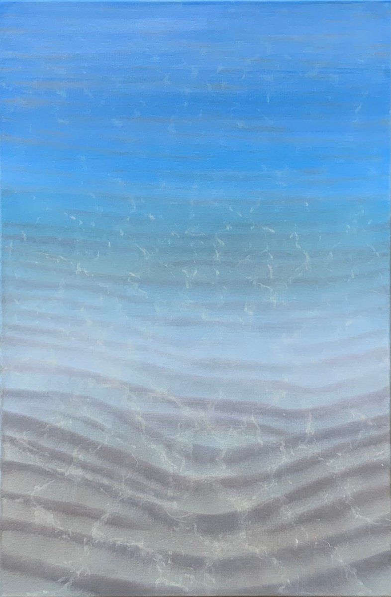 Photorealistic Landscape Oil Painting By Alla Kallass, 24 X 36, Water Reflections., Original Artwork