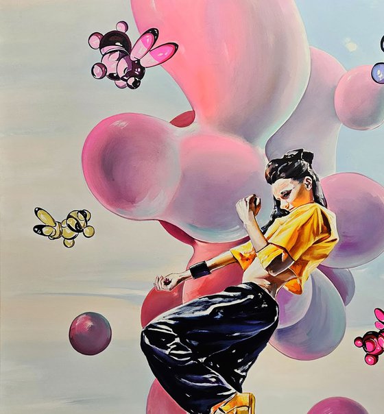 Tiktok Girl Dancing - Right part of diptych