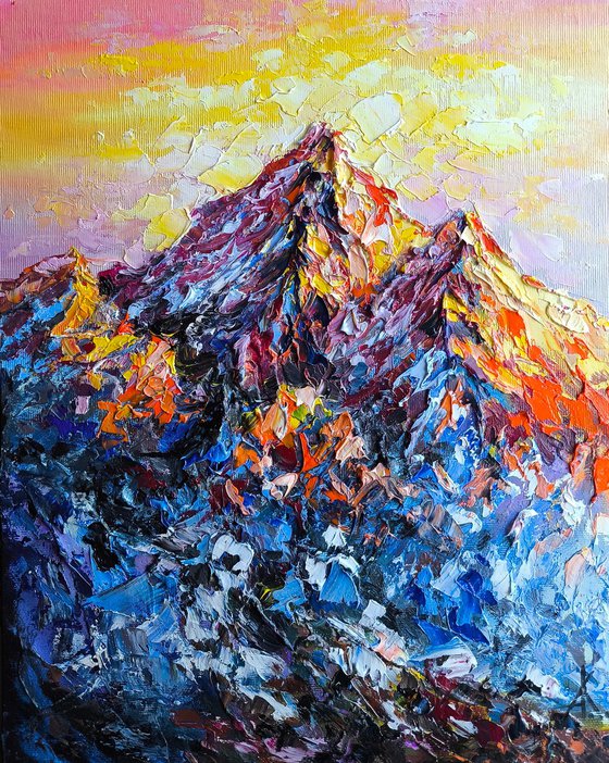 Golden Peaks at Sunset