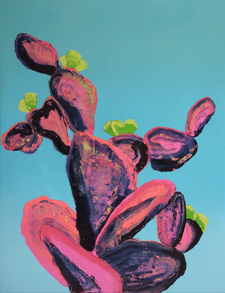 Organic Botanical Oil Painting By Dominic Virtosu, 42 X 54, Satin Beauty, Original Artwork