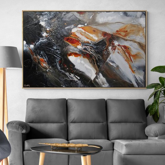 Rusted Sugar 160cm x 100cm Textured Abstract Art