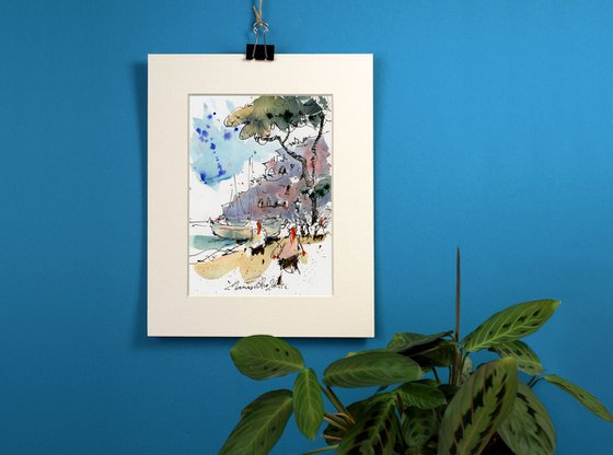 Positano, Watercolor Art