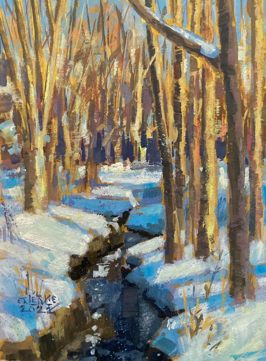 Parker Creek in Snow, Looking East by Jimmy Leslie