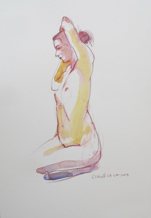 Kneeling female nude by Rory O’Neill