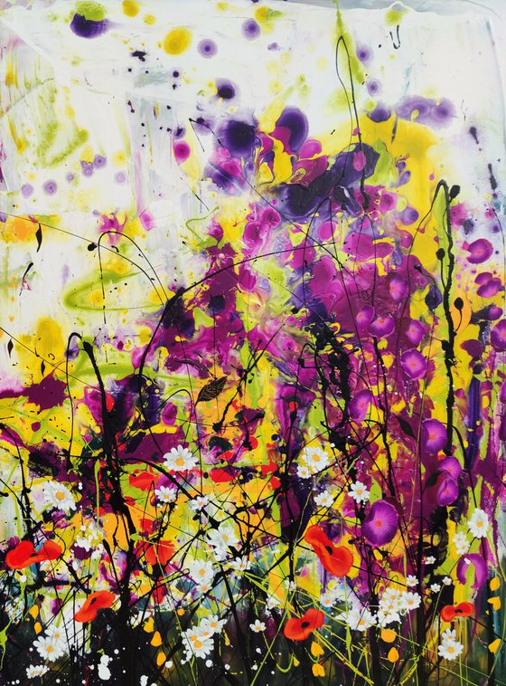 Violet Honeyday; Abstract Floral Landscape