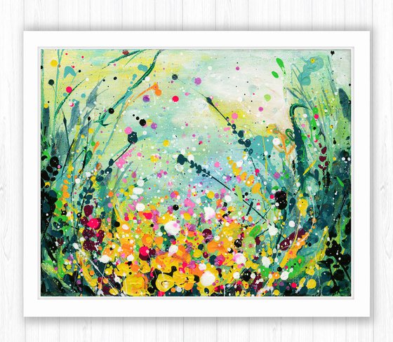 Floral Euphoria 2 -  Abstract Flower Painting  by Kathy Morton Stanion
