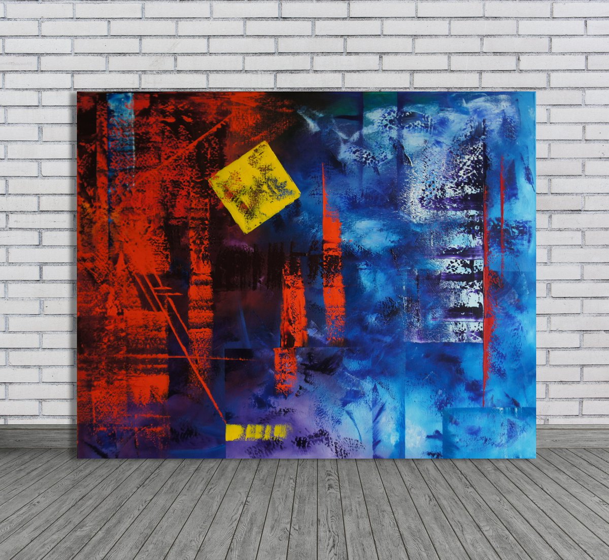 Living in a Box (80 x 100 cm) XL oil (32 x 40 inches) by Ansgar Dressler