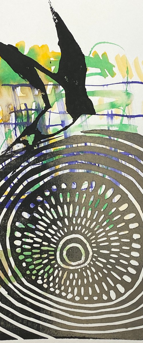 Swallow on circle by Sidse Friis