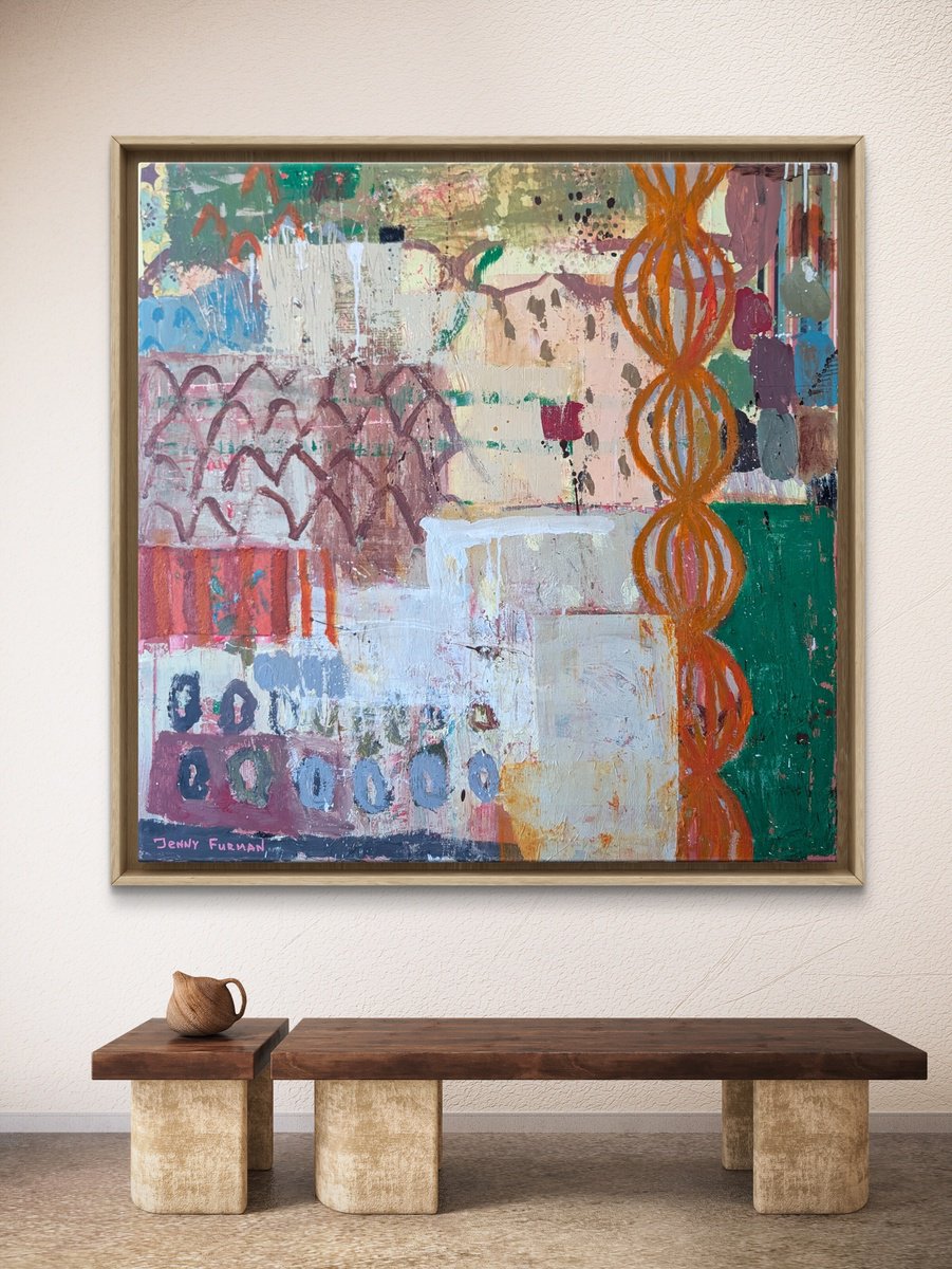 Over My Head By Jenny Furman, 35 X 35, Artwork For Sale On Artfinder