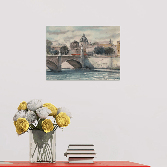St. Angelo Bridge and Vatican.