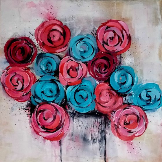 Coming Up Roses / 20x20 in Canvas