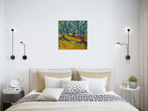Olive grove in yellow