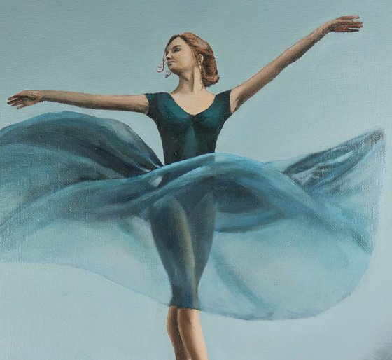 Movement, Portrait of a Dancer, Ballet, Ballerina, Young Dancer Painting