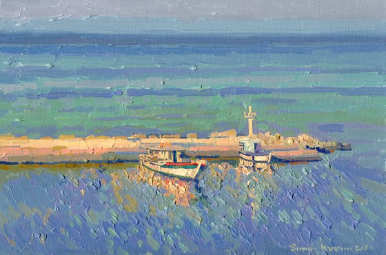 Fishing boats in the evening