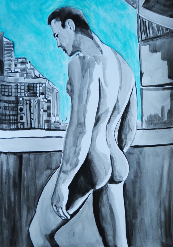 Male Nude / 50 x 35 cm