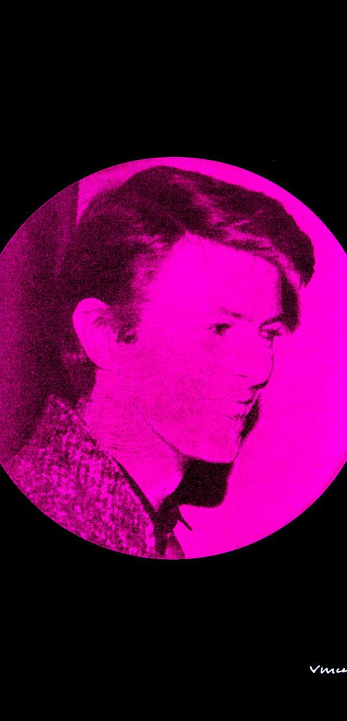 David Bowie Café Royal Foil - Satin Pink by Vincent McEvoy