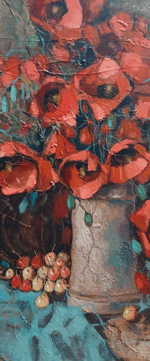 Crimson Poppies by Davit Arstamyan
