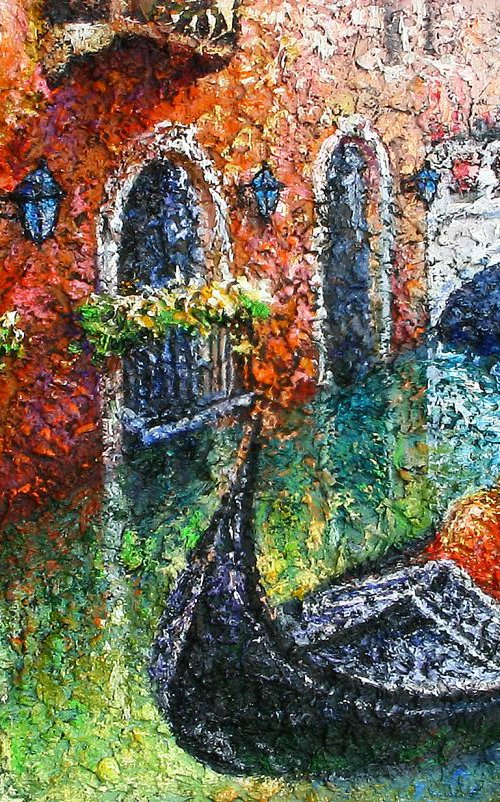 Painting Venice -  Invitation for a walk, oil on canvas by Viktoria Lapteva