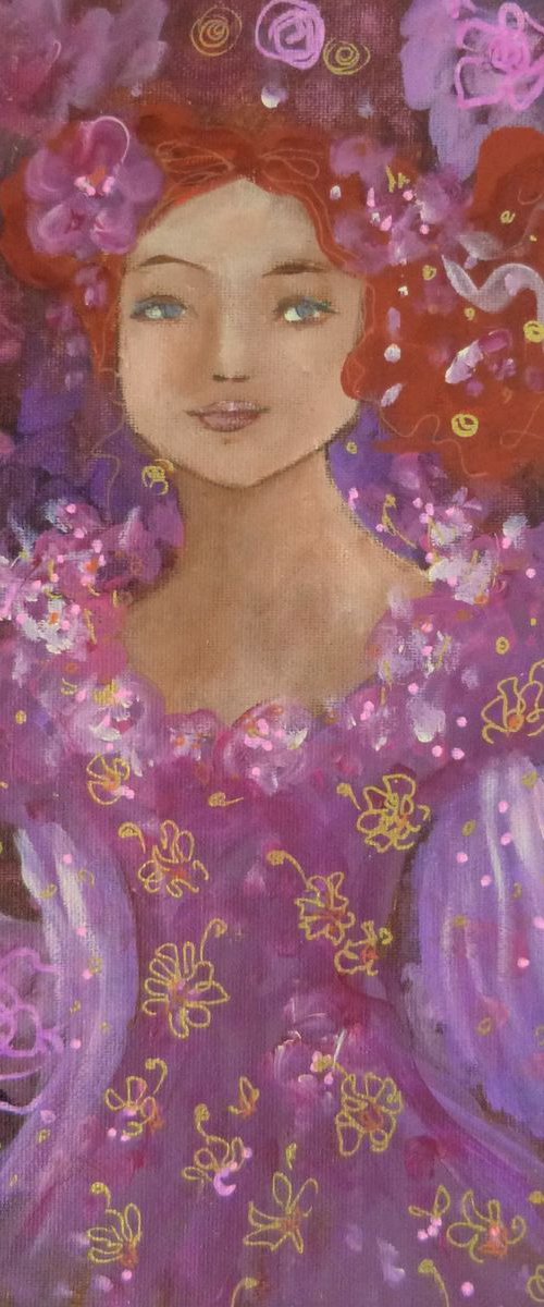 Misia in the wind 30x30 cm by Loetitia Pillault