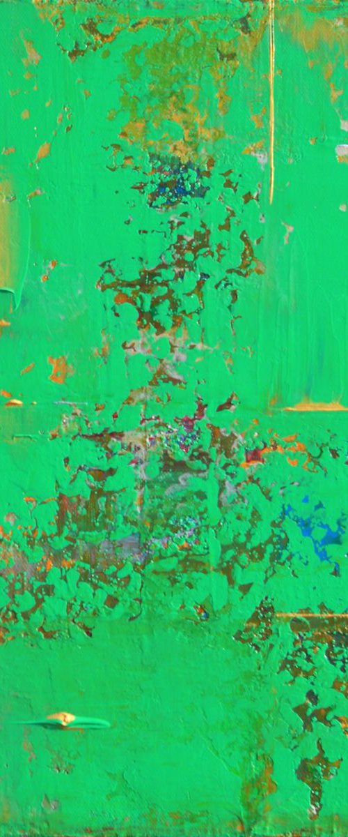 Abstract Gold Teal Silver Concept I by Robert Lynn