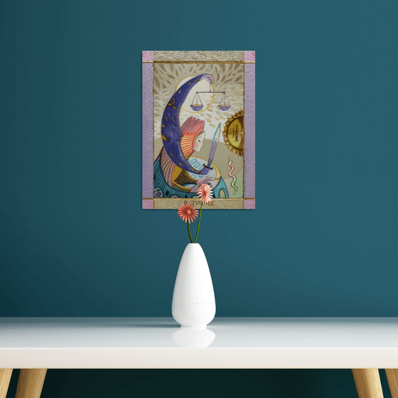 JUSTICE, MAJOR ARCANA OF THE MOON, 8