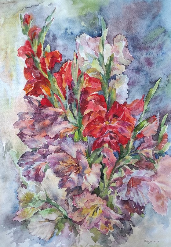 Gladioluses - original painting