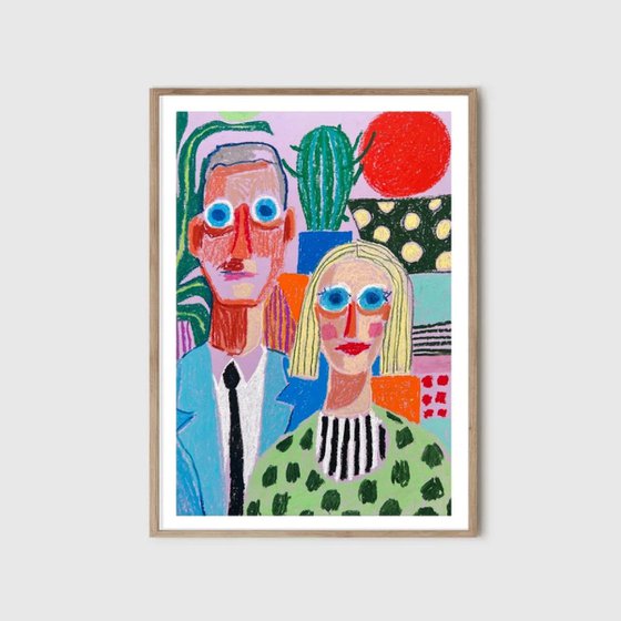 Woman and Man with Glasses