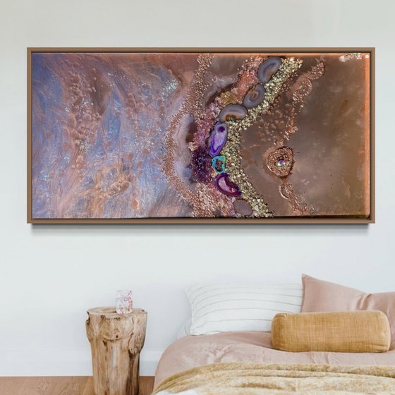 Rose Gold Crystal Reef. Copper Metallic