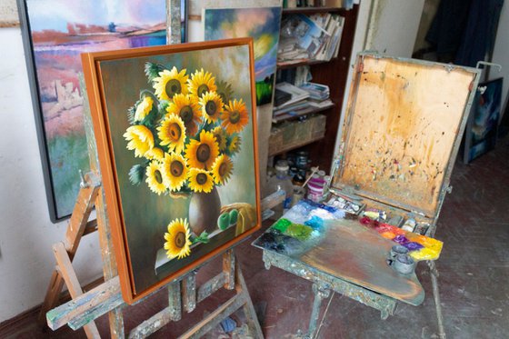 NATUREMORTE WITH SUNFLOWERS