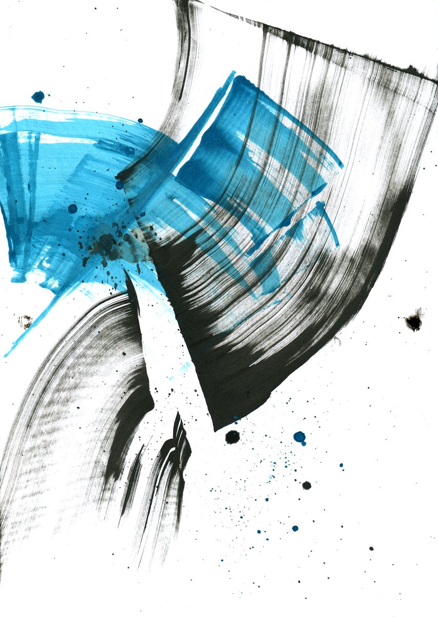 Signs n.15 original abstract calligraphy artwork by Ksenia Selianko