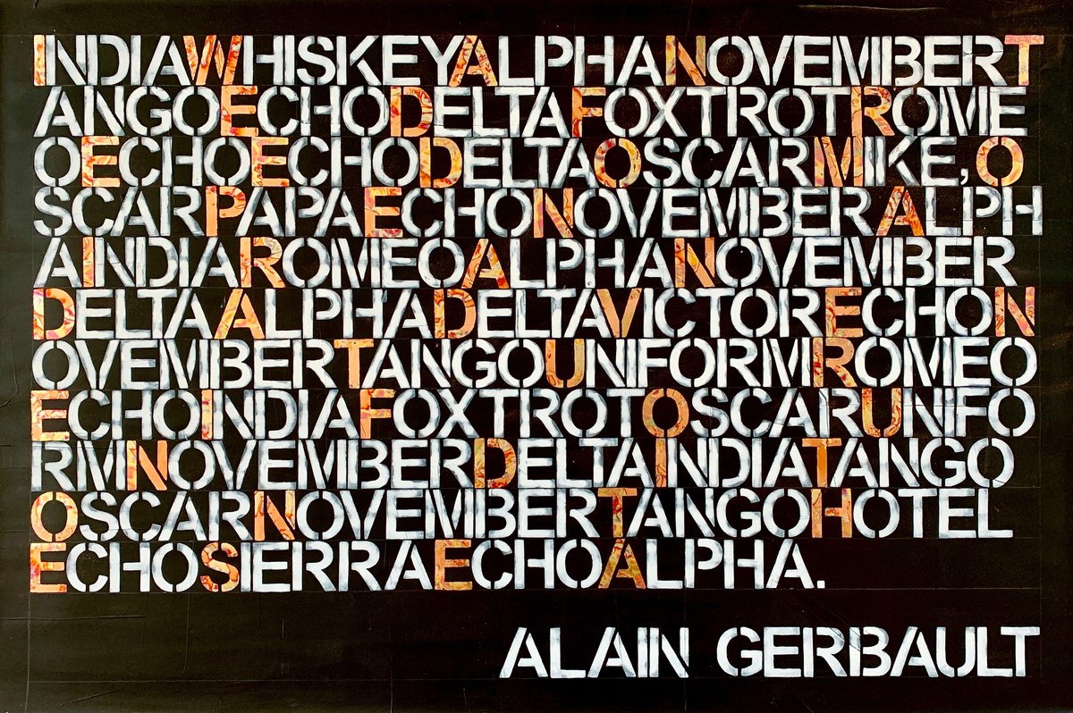 Typographic Abstract Acrylic Painting By Anita Kaufmann, 59 X 39, Love The Sea No. 5822 Xxl Typography Ocean Sailing, Artfinder