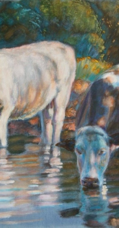 Denim series.Cows by Nadezda Stupina