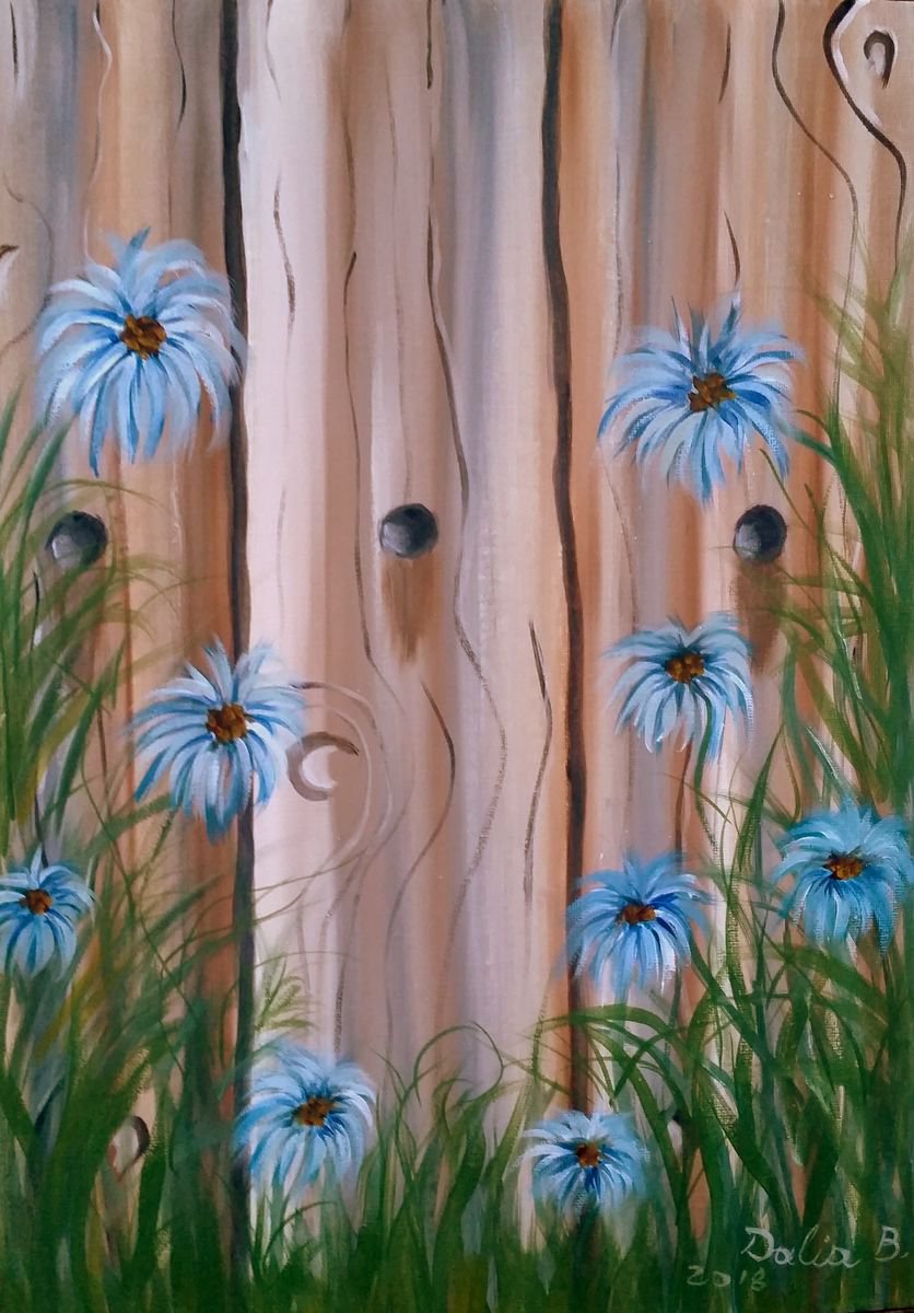 Blue flowers by Dalia Binkiene