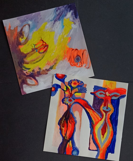 A step towards meeting. Diptych