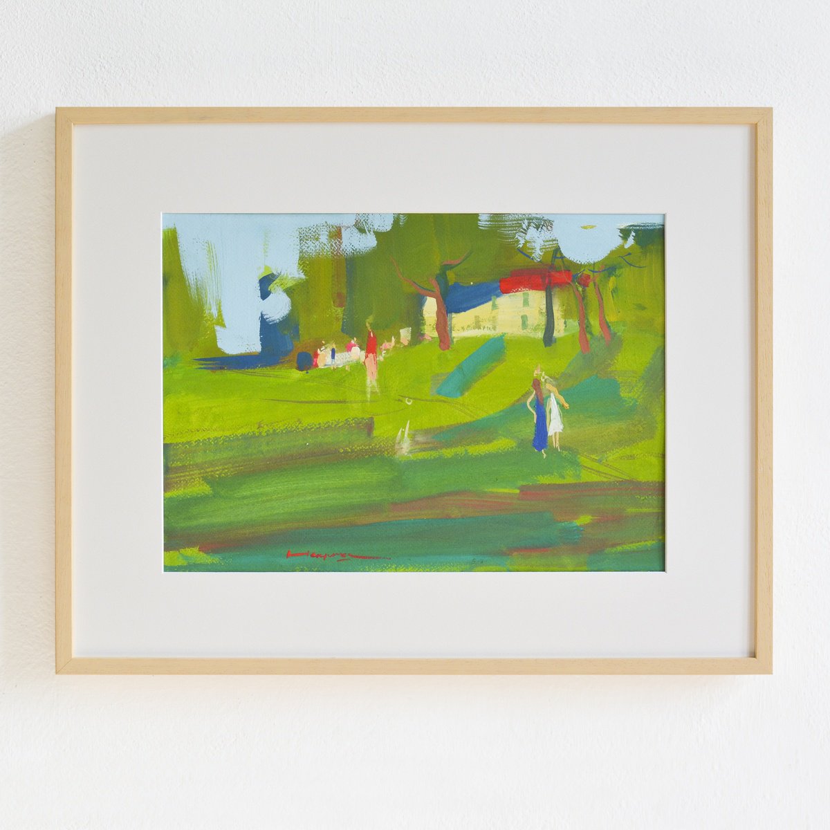 Impressionistic Landscape Painting By Igor Nekraha, 22 X 18, Peyzazhka, Original Artwork